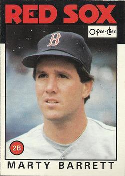 1986 O-Pee-Chee Baseball Cards 314     Marty Barrett